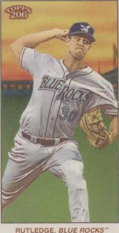 Jackson Rutledge Topps 2021 Topps 206 Series 9 - Jackson Rutledge #35 Piedmont Ad Back (RC ...