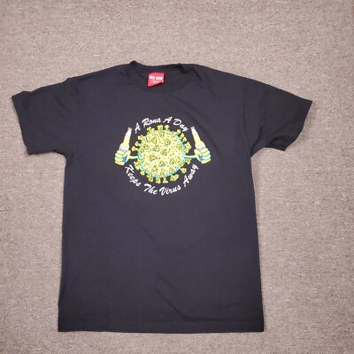 Full Send Shirt Mens Medium Black Graphic A Rona A Day Keeps The Virus Away
