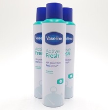 VASELINE ACTIVE FRESH ANTI-PERSPIRANT DEODORANT BIG 250ML CAN 3 OR 6 PACK