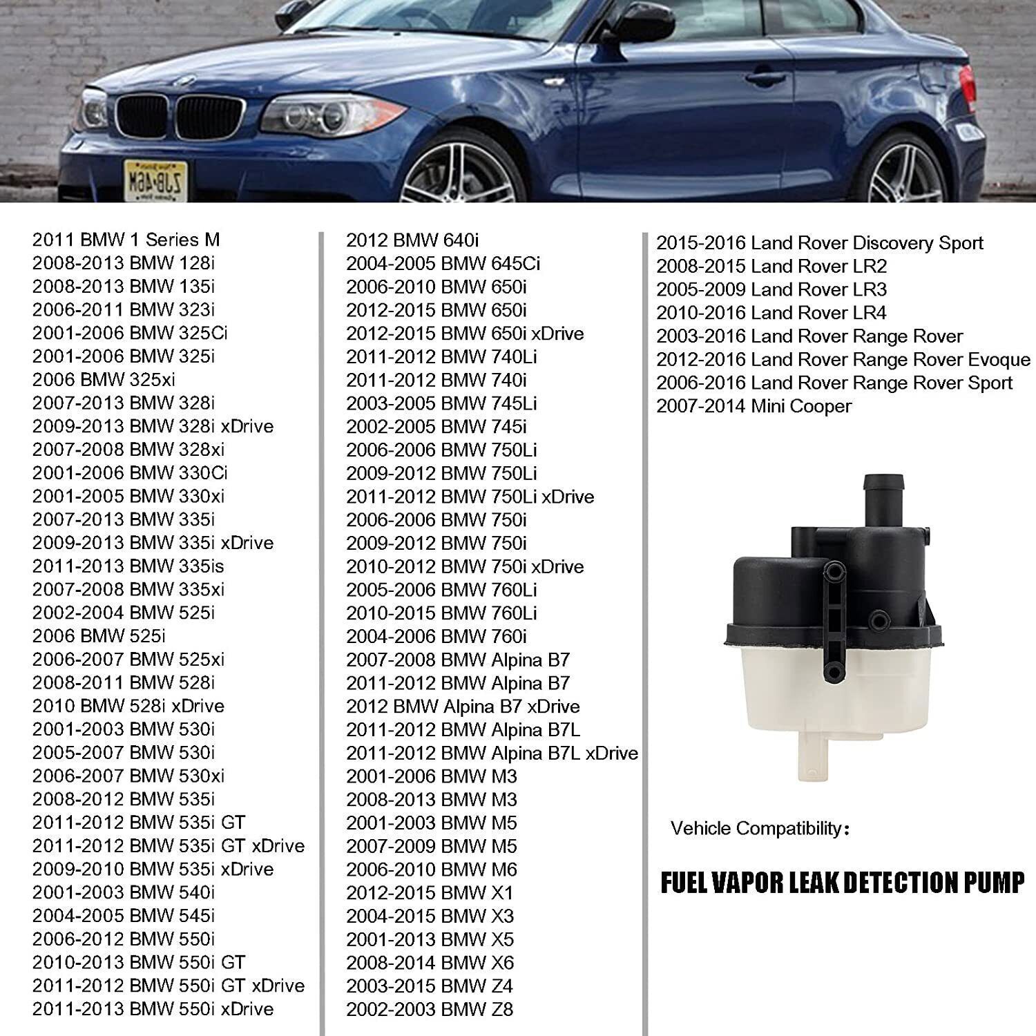 For Bmw Audi Vw Fuel Vapor Leak Detection Pump 16137193479 310-601