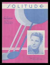 SOLITUDE Duke Ellington 1934 OZZIE NELSON Vintage Sheet Music