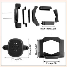 2 Pcs Baby Gate Banister Adapters Black No-Drill Mounting Accessories Universal