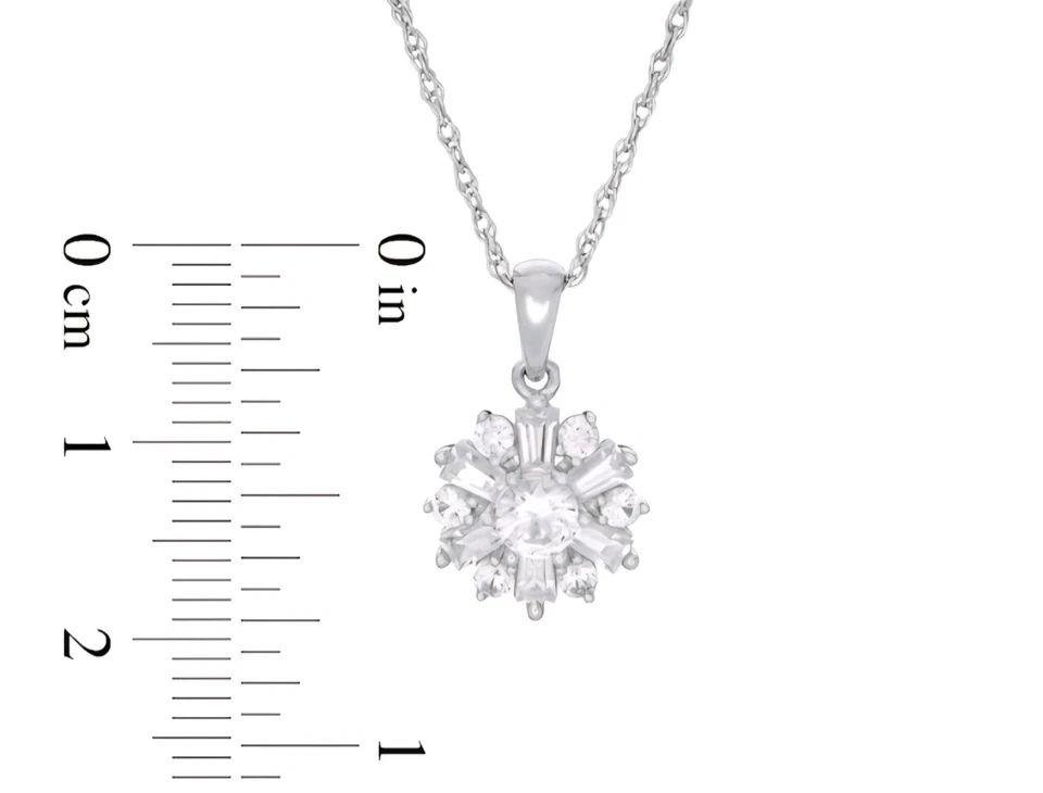 Juego de aretes y colgantes de zafiro Starburst en plata de ley Foto 3 de 4