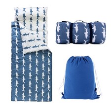 Cotton Toddlers Nap Mat with Removable Pillow and Soft Blanket, Lightweight D...