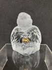 FENTON Glass Angel Frosted Figure Birthday Blue Stone 3.5"T