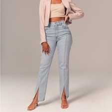 NWT Abercrombie Fitch Womens Size 14 14x32 Ultra High Rise 90s Straight Jean