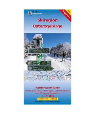 Wintersportkarte Skiregion Osterzgebirge: Wintersportkarte mit Loipen, Skiwander