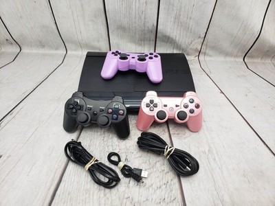 Sony PS3 Slim Slide Top 250GB w/ 3 controllers, cords, good condition