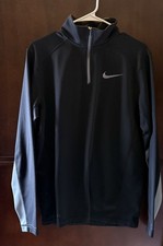 Nike Dri-FIT BlackQuarter Zip Long Sleeve Pullover Men's Size Medium EUC