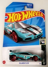2022 Hot Wheels Green McLaren F1 GTR 57/250 Retro Racers 3/10