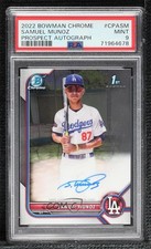 2022 Bowman Chrome Prospect Auto Samuel Munoz #CPA-SM PSA 9 MINT Auto 0zg4