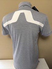 J. LINDEBERG MEN'S KV REGULAR FIT POLO MEDIUM GREY MELANGE GOLF NEW