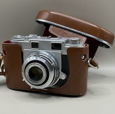 Vintage Kalimar B-3 Rangefinder Camera w/ Case, Made In Japan T.K.C 1950s