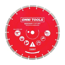 OMNI TOOLS 14" Diamond Saw Blade – Concrete Brick Block Stone Cut-Off Disc