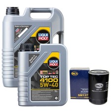 Motoröl Set Top Tec 4100 5W-40 6 Liter + Ölfilter für Ford Mazda CX-9 3.0 3.7
