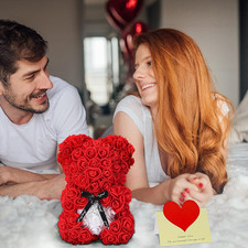 Gift for Mom Women-Rose Cute Bear - Rose Adorable Teddy Artificial Bear - Bes...