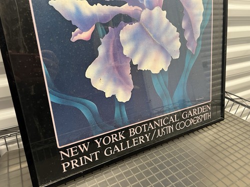 JUSTIN COOPERSMITH Purple Iris New York Botanical Garden Poster 1982 - Picture 5 of 12