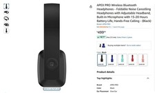 Brand New Sealed APEX PRO Premium Wireless Bluetooth Headphones Noise Cancel.