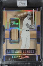 2025 Panini Three & Two 25/25 Billy Williams Luminous Lumber #LUMBW Chicago Cubs