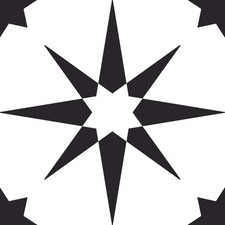 Altair Black Peel Stick Floor Tiles - Modern Geometric 12x12 in. Vinyl Design