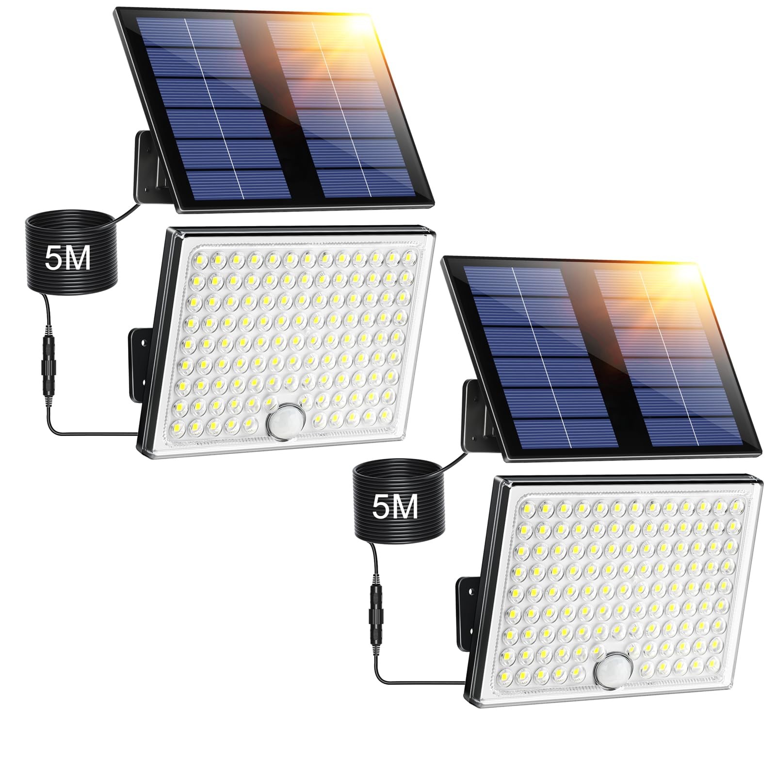 Luce Solare Led Esterno IP65: Faretto con Sensore per Risparmio Energetico