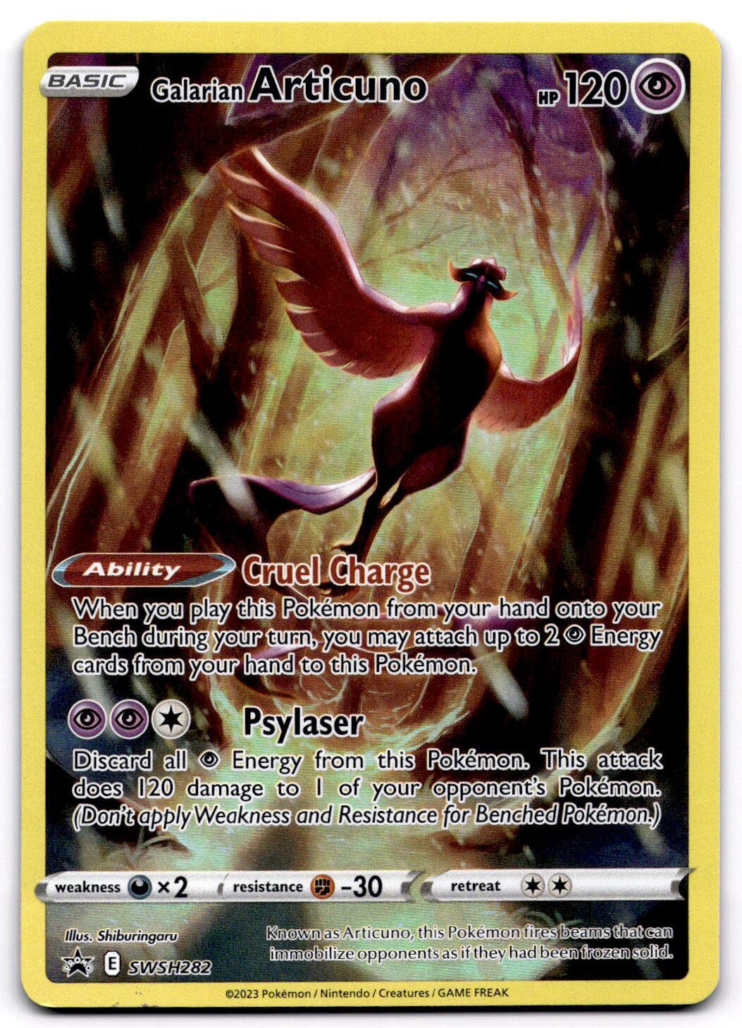 Galarian Articuno SWSH282 Sword & Shield Black Star Promo Pokemon Card - NM