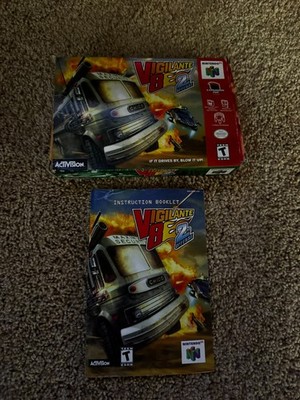 Vigilante 8: 2nd Offense (Nintendo 64, N64) Manual and Box , Tested/Working