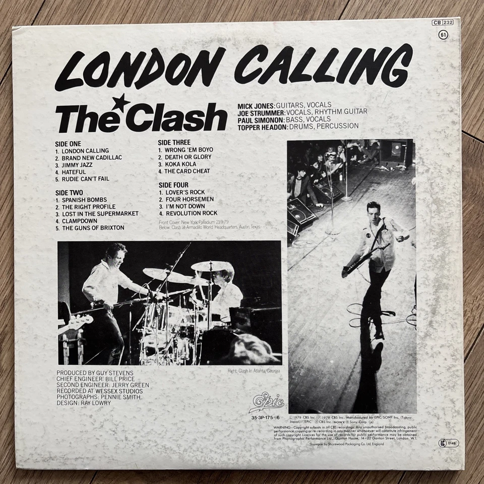The Clash London Calling 2x Vinyl LP Japanese 1st Press EX/EX- 1979 35•3P-176 - Image 3 of 4