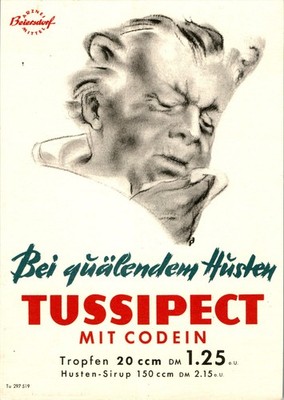 AK WERBUNG TUSSIPECT HUSTENSAFT BEIERSDORF HAMBURG MEDIZIN 1952