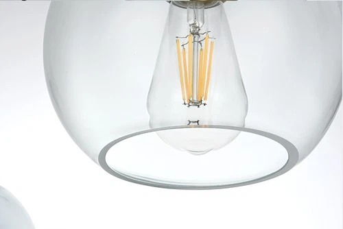 Elegant Lighting LD2228 Baxter 5 Light 42"W Linear Pendant - Brass - Picture 8 of 12