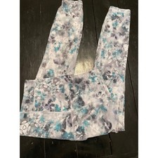 Lululemon Align Floral Print High Waist Leggings Size 8 Teal Purple Gray