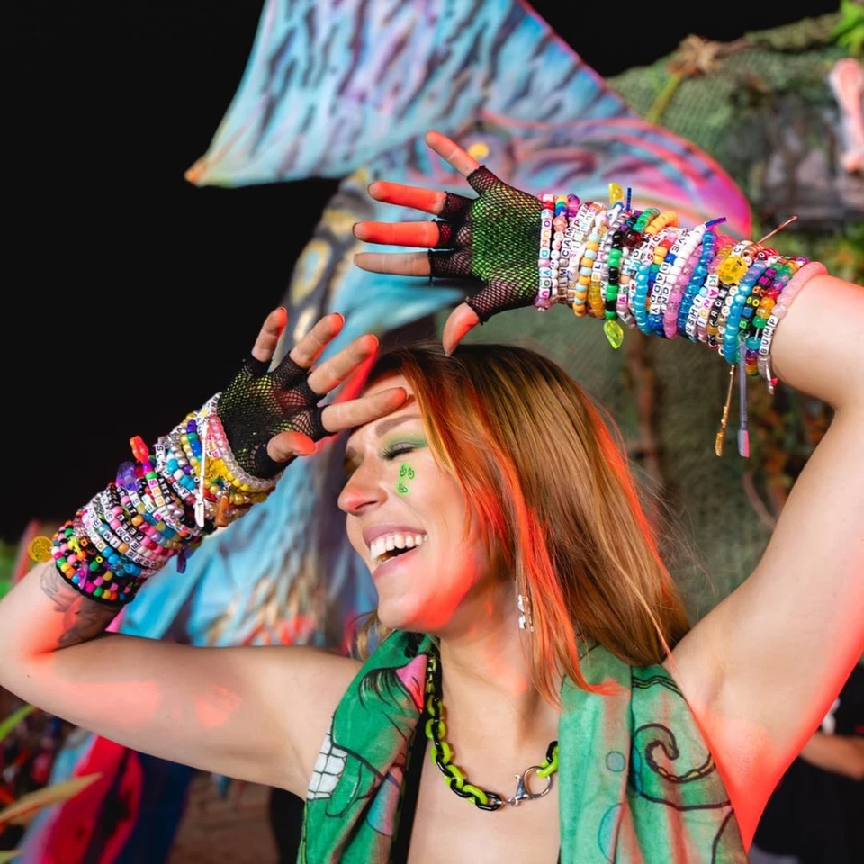 KANDI BAR Good Vibes Rave Bracelets 13-Piece Collection, Festival Jewelry, EDM - Image 4 of 4