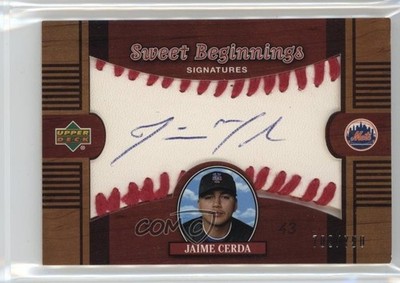2002 Sweet Spot Beginnings Signatures /750 Jaime Cerda #138 Rookie Auto RC 5c2