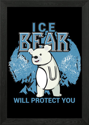 Eisbär Bär Eis Klima Gerahmtes Wandbild Poster Leinwanddruck Bild