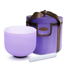 8 inch A 432hz Note Purple Quartz Crystal Singing Bowl For Sound Healing Bath