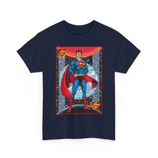 Superman T-Shirt - George Perez Justice League Postcard Art - DC Comics - 1980s