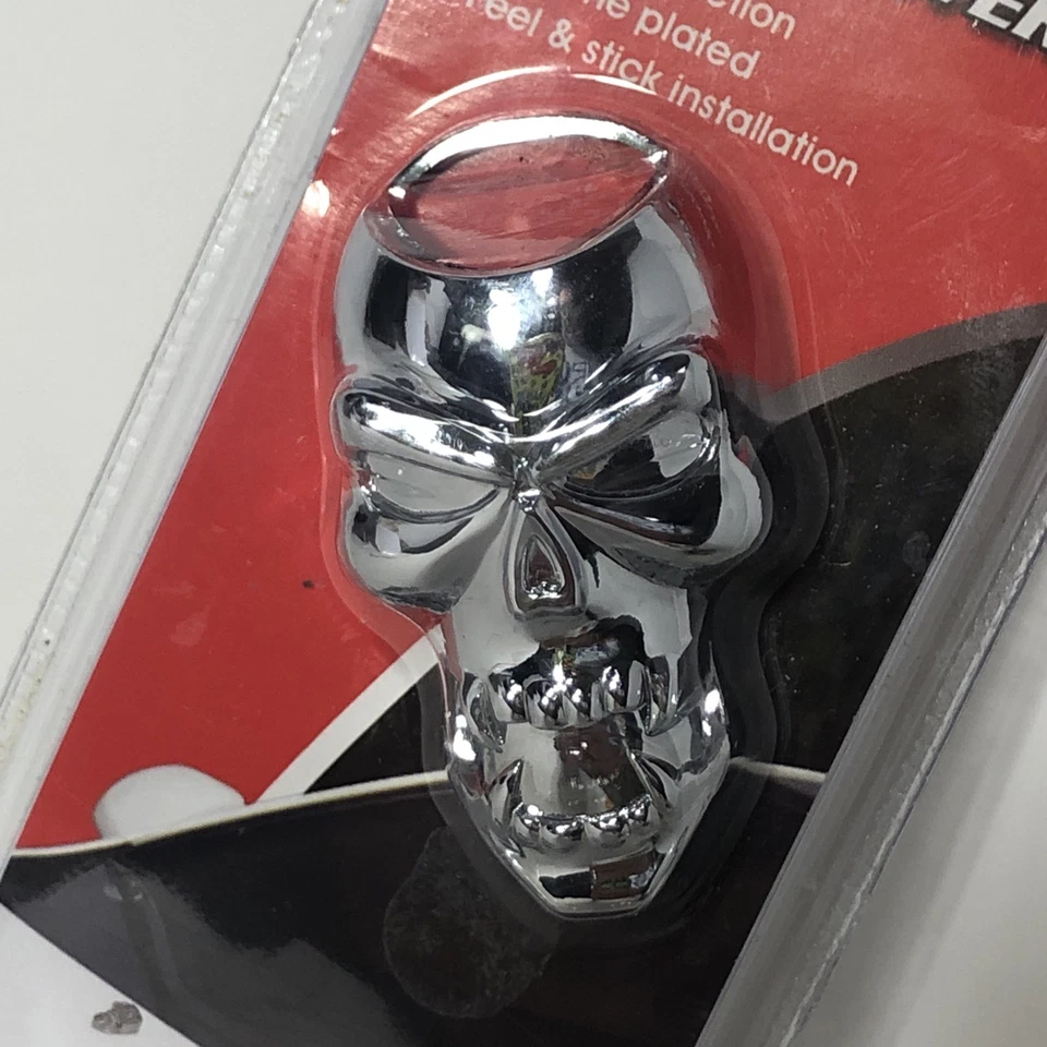 Pilot IP-3116 Chrome Skull Window Sprayer Cover - 2 Piece Set - New & Sealed - Image 3 of 4