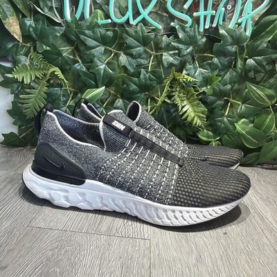Nike React Phantom Run Flyknit 2 Running Shoes Mens Size 14 Black CJ0280-002