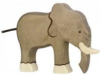 Holztiger 80147 Elefant Holzfigur Bemalt