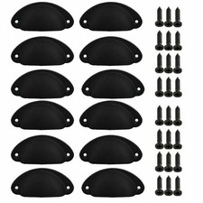 6/12Pcs Cup Pull Shell Handles Half Moon Kitchen Cupboard Cabinet Door Drawer UK