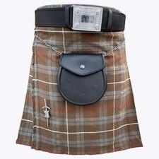 Scottish Fraser Weathered Tartan Kilt For Men - Traditional Acrylic Wool Kilt
