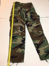 US Military Pants Small Long BDU Woodland Camo Ripstop Cargo Combat Trousers