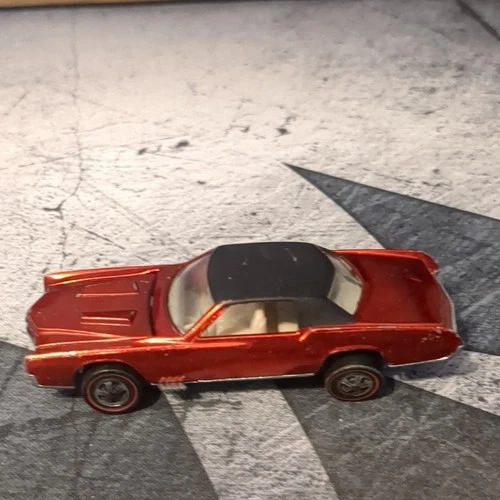 Hot Wheels Custom Eldorado Redline Wheels 1968 Red Black Diecast Car