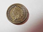 1862 CN Indian Head Penny in Fine+ condition. Diamonds showing, Liberty. Nice.