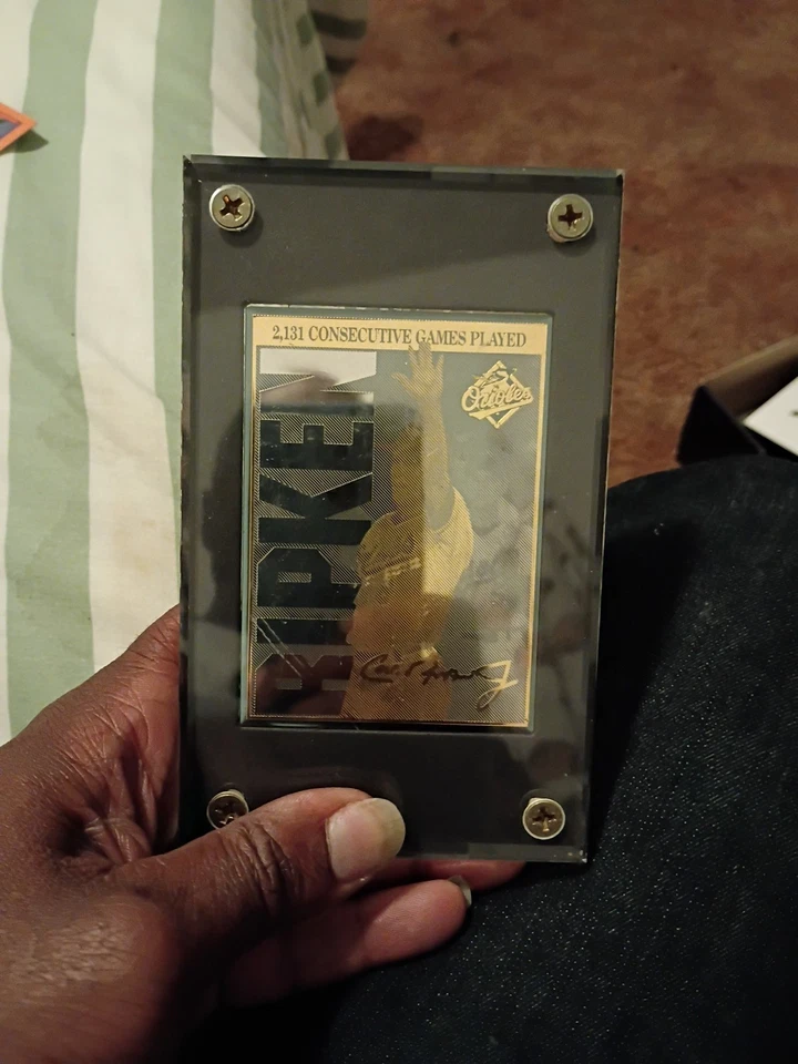 Cal Ripken Jr Imágenes Auténticas 24kt 2131 Juegos Edición Limitada 1 De 600 Raro Foto 4 de 4