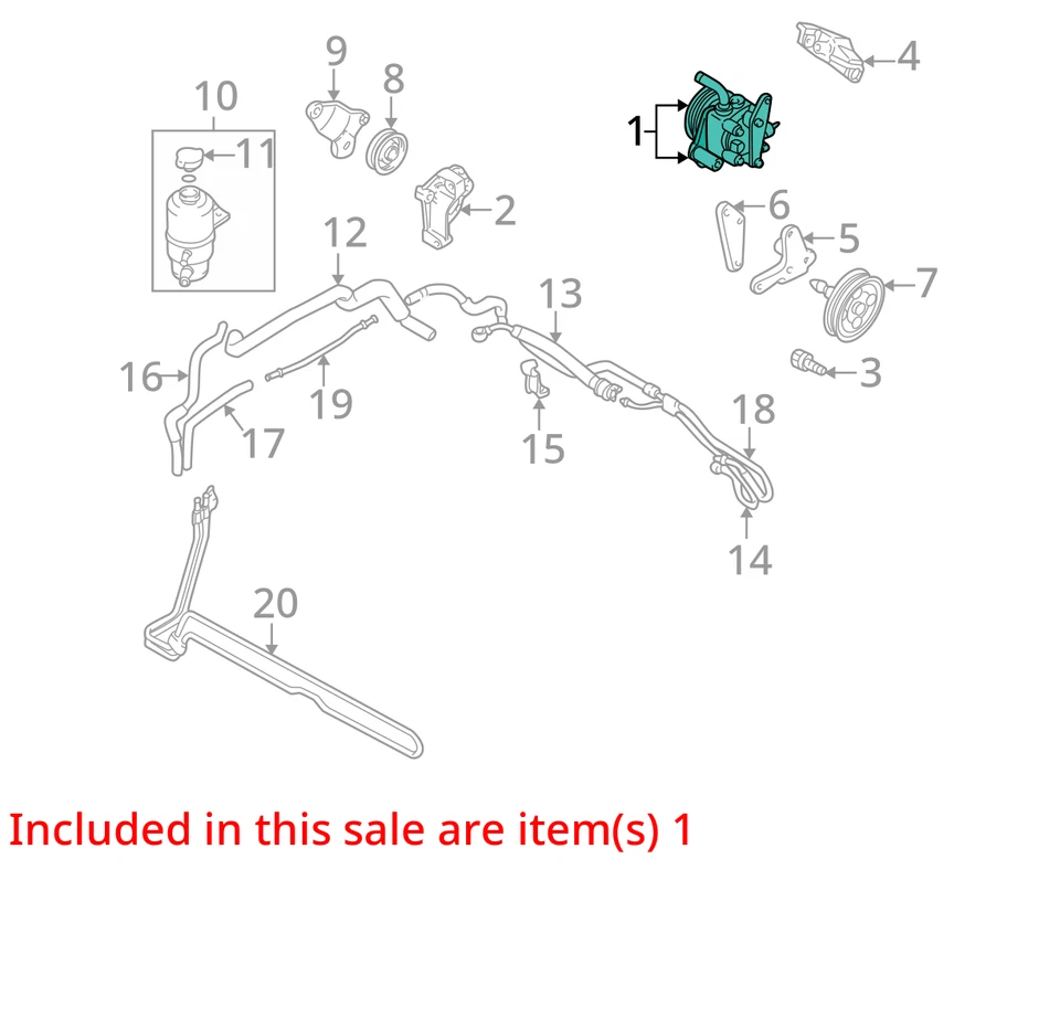 Chrysler Sebring 2004 bomba de dirección asistida fabricante de equipos originales 74 k millas - LKQ343105365 Foto 4 de 4