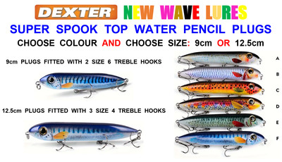 DEXTER SÜSSWASSER SUPER SPOOK PLUG RAPALA STRIKE PRO SALMO HEDDON TYP HECHTKÖDER