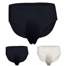 Camel Toe Panties with Bulge Pouch Ice Silk Hiding Gaff Briefs for Men