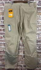Carhartt Men Size 40x34 Relax Fit Twill 5-Pocket Work Pant BN0095-M Khaki