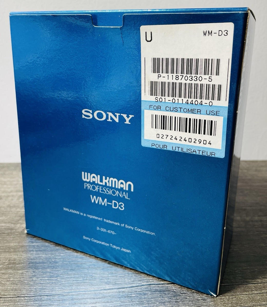Sony Walkman Professional WM-D3 Cassette Player w/ Protective Case